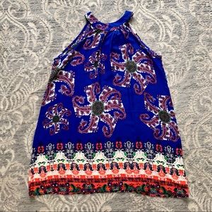 Paisley Print Halter Dress
